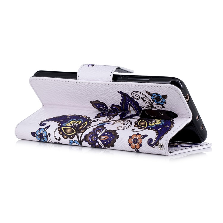 Pattern Printing Wallet Stand Leather Flip Case for Xiaomi Redmi 5 - Butterfly and Flower-4