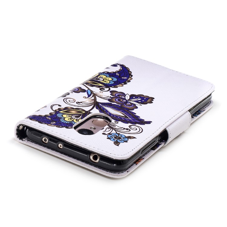 Pattern Printing Wallet Stand Leather Flip Case for Xiaomi Redmi 5 - Butterfly and Flower-7