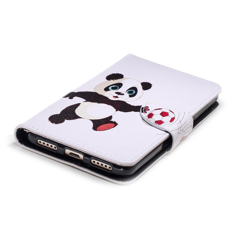 Pattern Printing Wallet Stand Leather Flip Cover for Xiaomi Redmi 5 - Panda Playing Football-6