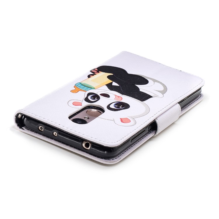 Wallet Stand Patterned Leather Phone Cover for Xiaomi Redmi 5 - Panda Holding a Bottle-7