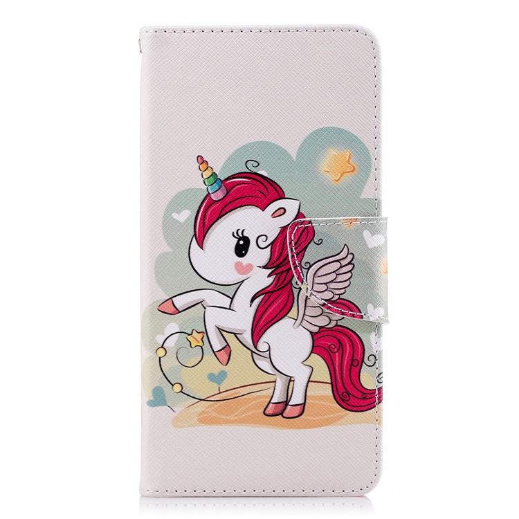 Pattern Printing Wallet Stand Leather Mobile Casing for Xiaomi Redmi 5 - Unicorn-2