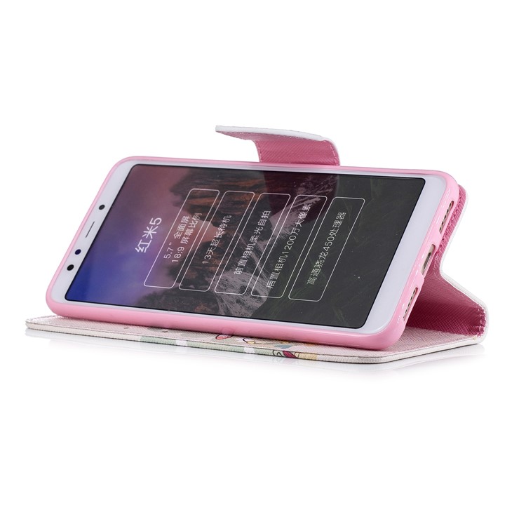 Pattern Printing Wallet Stand Leather Mobile Casing for Xiaomi Redmi 5 - Unicorn-5