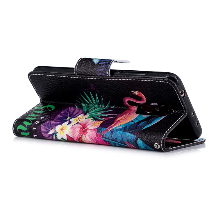 Pattern Printing Wallet Stand Leather Cellphone Cover for Xiaomi Redmi 5 - Flamingo and Pineapple-4
