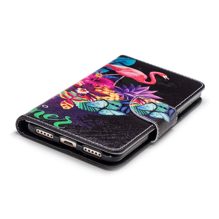 Pattern Printing Wallet Stand Leather Cellphone Cover for Xiaomi Redmi 5 - Flamingo and Pineapple-6