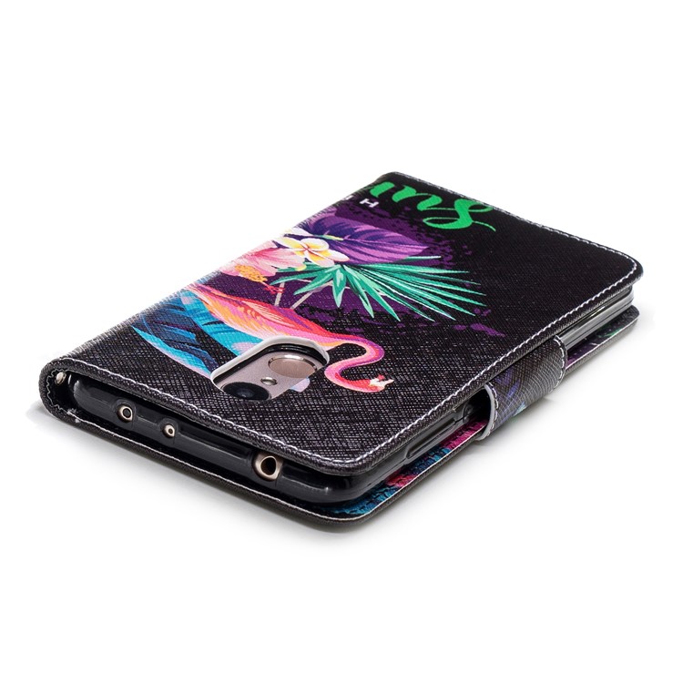 Pattern Printing Wallet Stand Leather Cellphone Cover for Xiaomi Redmi 5 - Flamingo and Pineapple-7