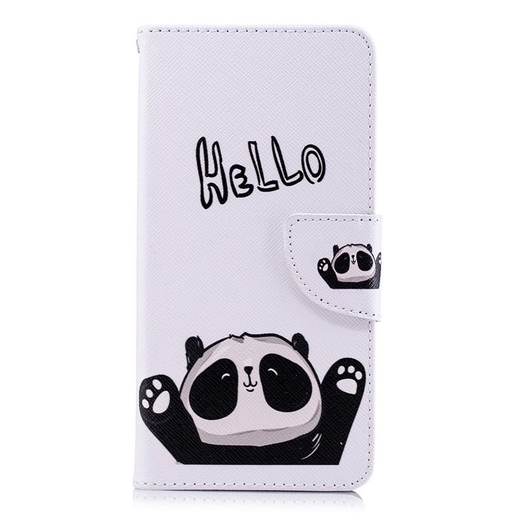 Pattern Printing Wallet Stand Leather Cover Shell for Xiaomi Redmi 5 - Cute Panda-2