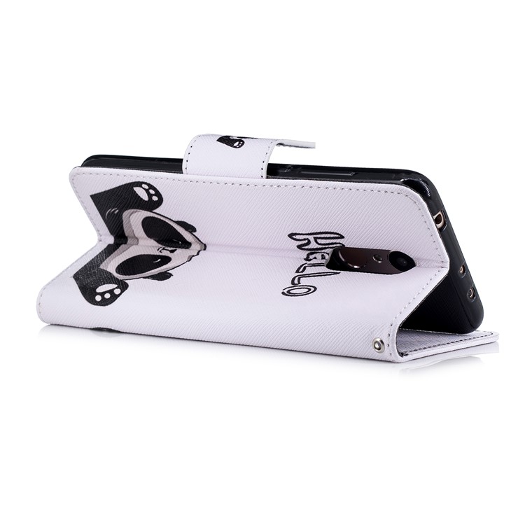 Pattern Printing Wallet Stand Leather Cover Shell for Xiaomi Redmi 5 - Cute Panda-4