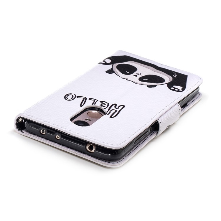 Pattern Printing Wallet Stand Leather Cover Shell for Xiaomi Redmi 5 - Cute Panda-7