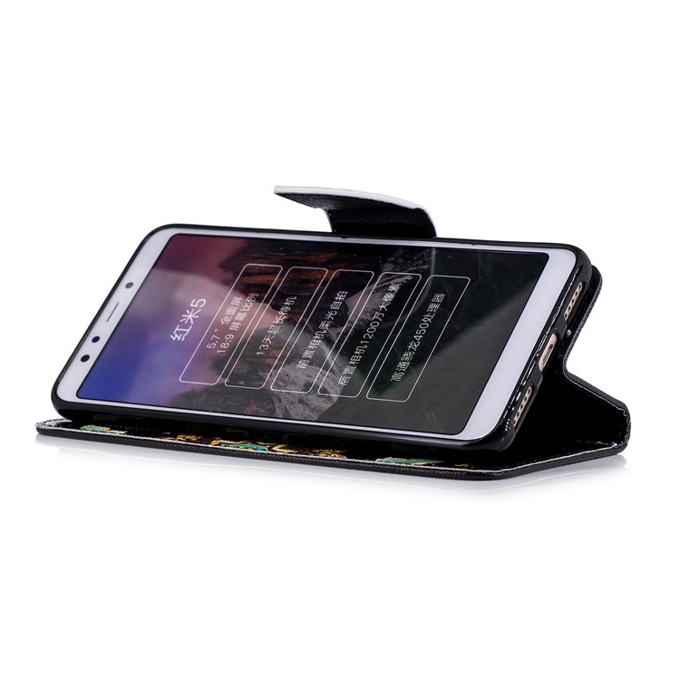 Portafoglio Stampa Modello Stand copertura Proteggi Pelle Per Xiaomi Redmi 5 - Farfalle Colorate-5