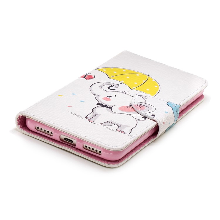 Patterned Wallet Stand Leather Phone Case Cover for Xiaomi Redmi 5 - Elephant Holding an Umbrella-6