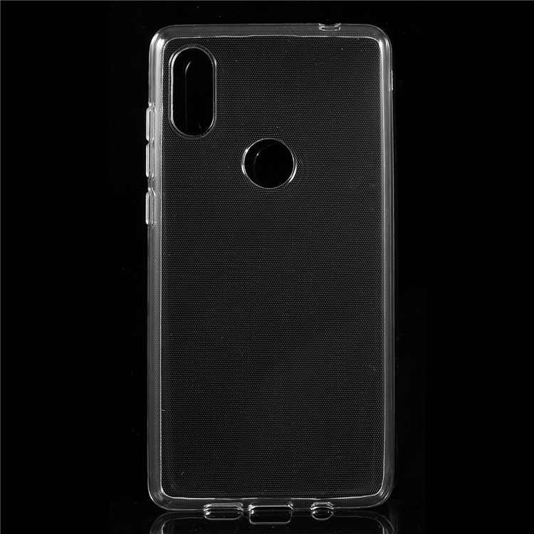 For Xiaomi Mi Mix 2s Clear TPU Case Cover with Non-slip Inner - Transparent-1