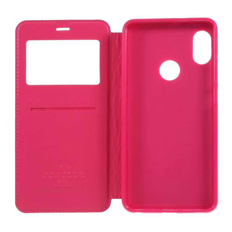 ROAR Noble Leather View Window Casing with Stand for Xiaomi Redmi Note 5 Pro (Dual Camera) / Redmi Note 5 (China) - Rose-6