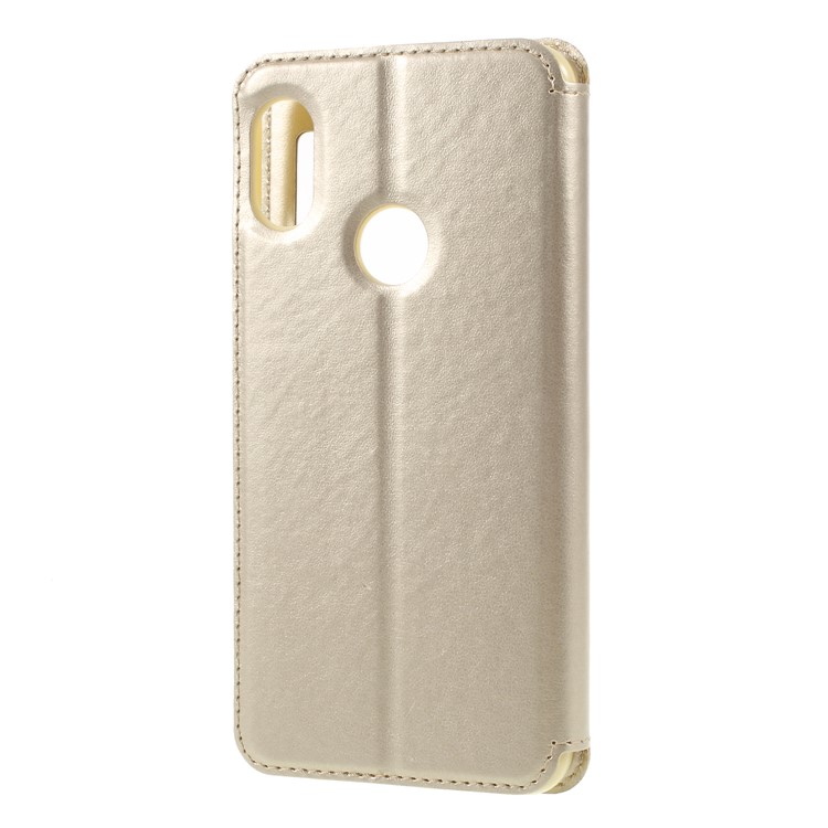 ROAR Noble Leather View Window Stand Protective Cover for Xiaomi Redmi Note 5 Pro (Dual Camera) / Redmi Note 5 (China) - Gold-2