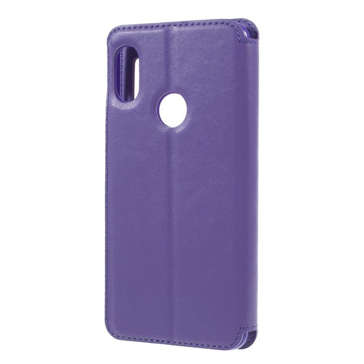 ROAR Noble Leather View Window Stand Folio Phone Casing for Xiaomi Redmi Note 5 Pro (Dual Camera) / Redmi Note 5 (China) - Purple-2