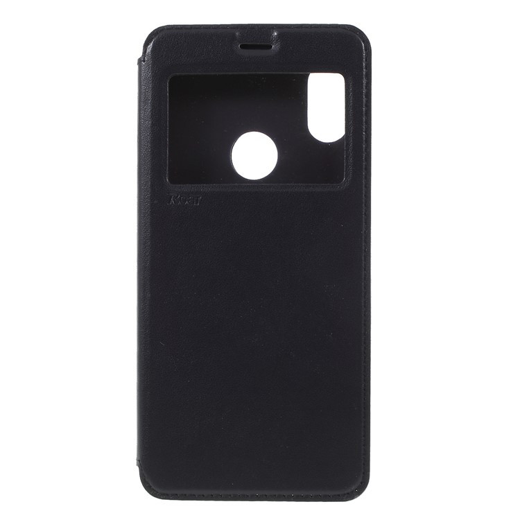 ROAR Noble Leather Stand View Window Cover for Xiaomi Redmi Note 5 Pro (Dual Camera) / Redmi Note 5 (China) - Dark Blue-1