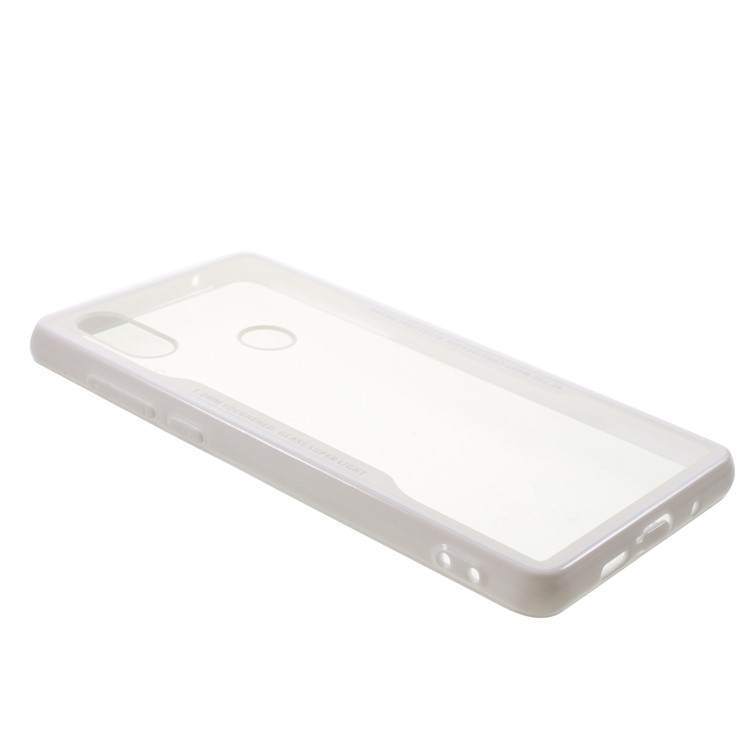 Silicone Edge + Clear Acrylic Back Hybrid Phone Case for Xiaomi Mi Mix 2s - White-2