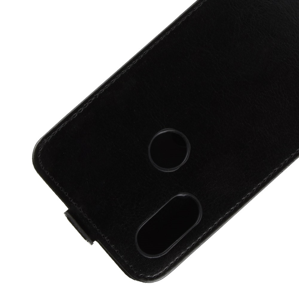 Crazy Horse Vertical Flip Leather Cover Com Slot de Cartão Para Xiaomi Mi 6x / Mi A2 - Preto