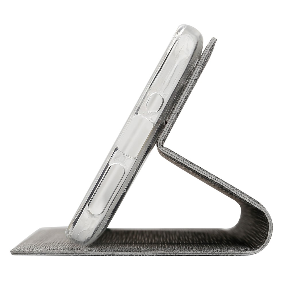 VILI DMX Cross Texture PU Leather Card Holder Case for Xiaomi Mi 6X / Mi A2 - Grey-5