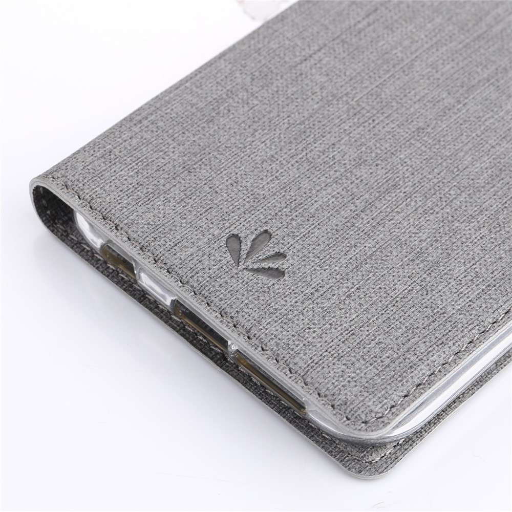 VILI DMX Cross Texture PU Curir Carder Étui Pour Xiaomi Mi 6X / mi A2 - Gris