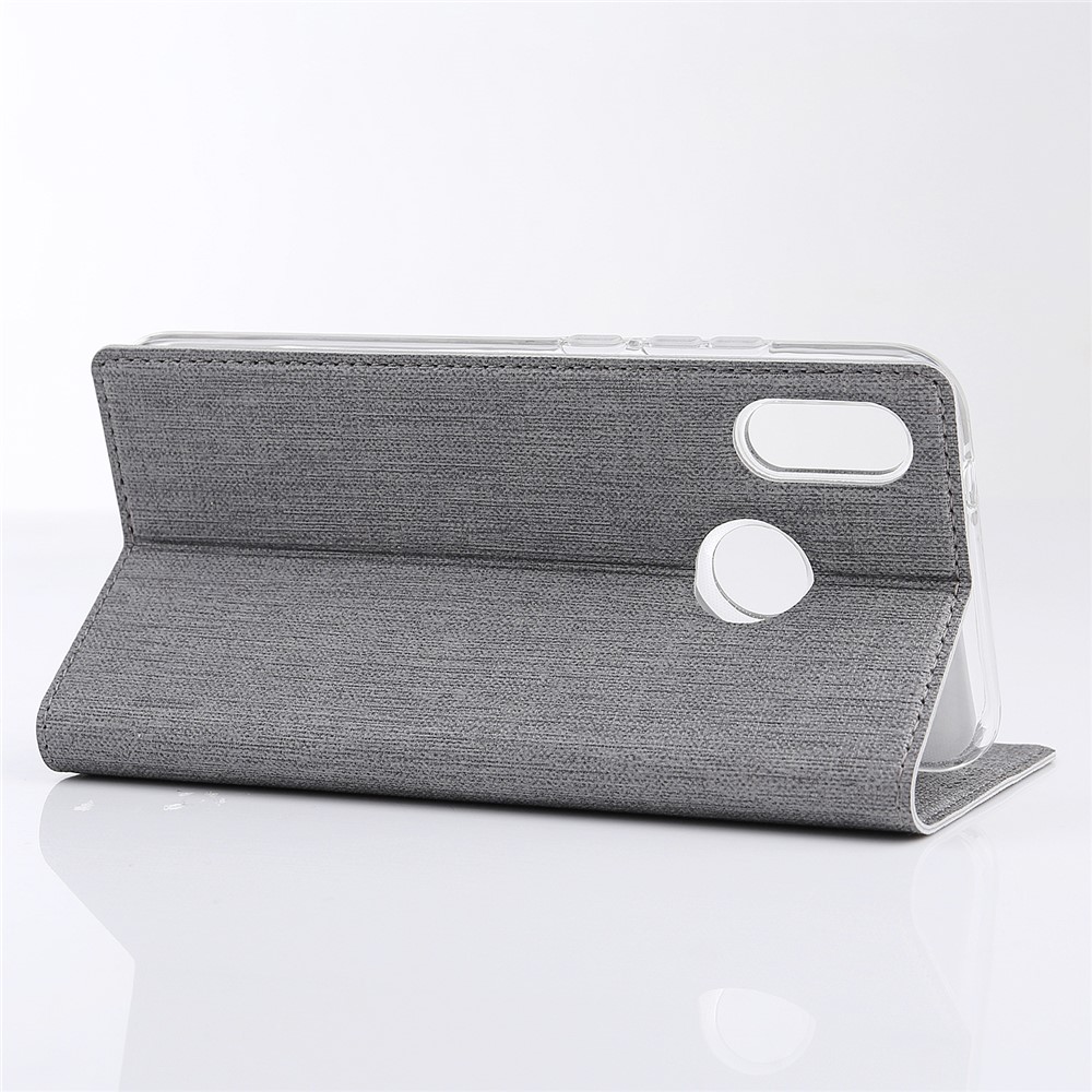 VILI DMX Cross Texture PU Curir Carder Étui Pour Xiaomi Mi 6X / mi A2 - Gris