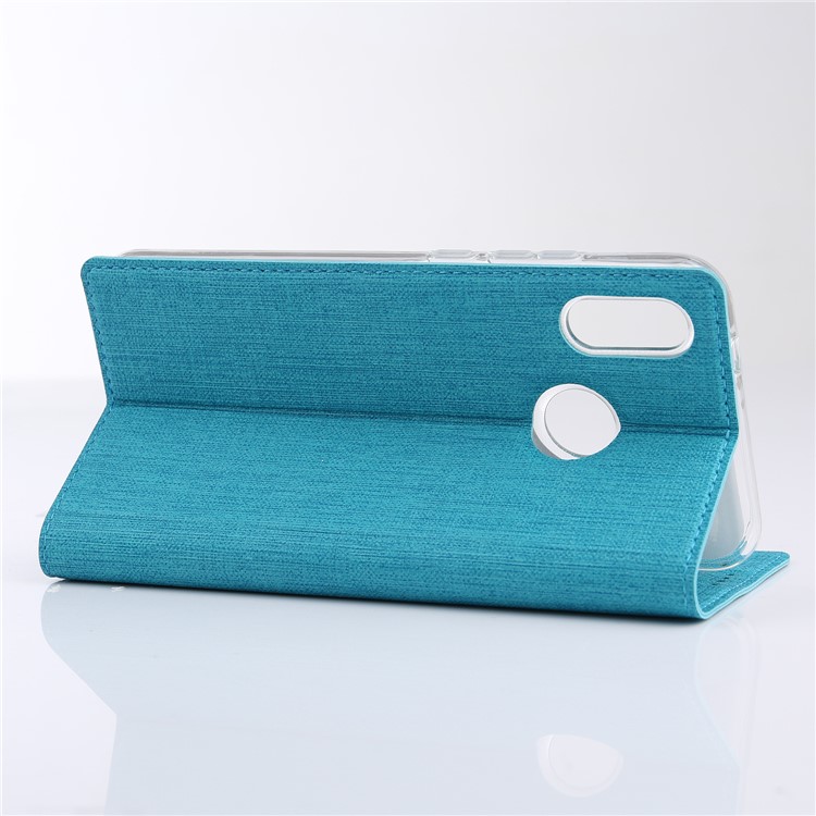 VILI DMX for Xiaomi Mi Mix 2s Cross Texture Card Holder Leather Stand Protective Case - Blue-4