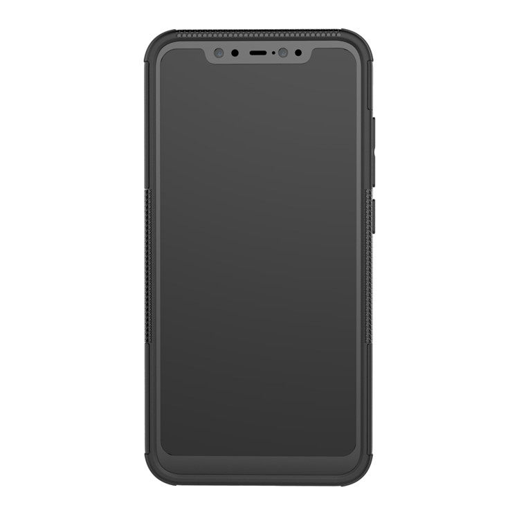 Snap-on Anti-Rutsch-PC + TPU Hybrid-Hülle Mit Ständer Für Xiaomi Mi 8 (6,21-Zoll) - Schwarz-8