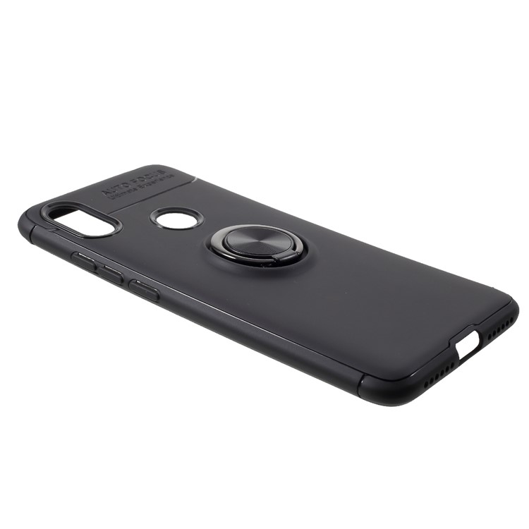 Finger Ring Kickstand TPU Phone Case for Xiaomi Redmi S2/ Y2 (Built-in Magnetic Metal Sheet) - Black-2