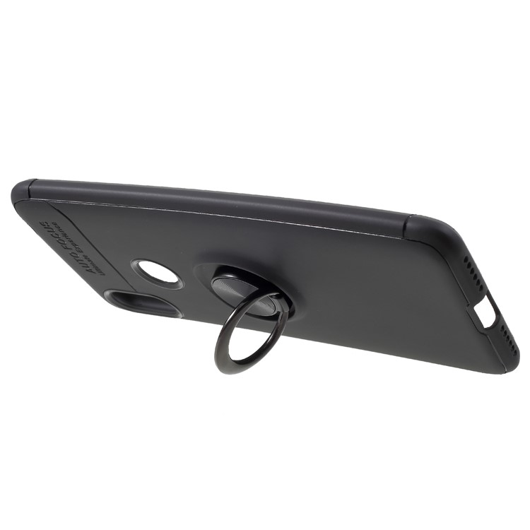 Finger Ring Kickstand TPU Phone Case for Xiaomi Redmi S2/ Y2 (Built-in Magnetic Metal Sheet) - Black-3