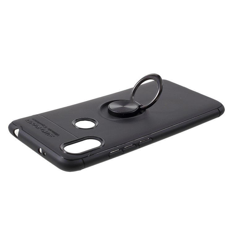 Finger Ring Kickstand TPU Phone Case for Xiaomi Redmi S2/ Y2 (Built-in Magnetic Metal Sheet) - Black-4