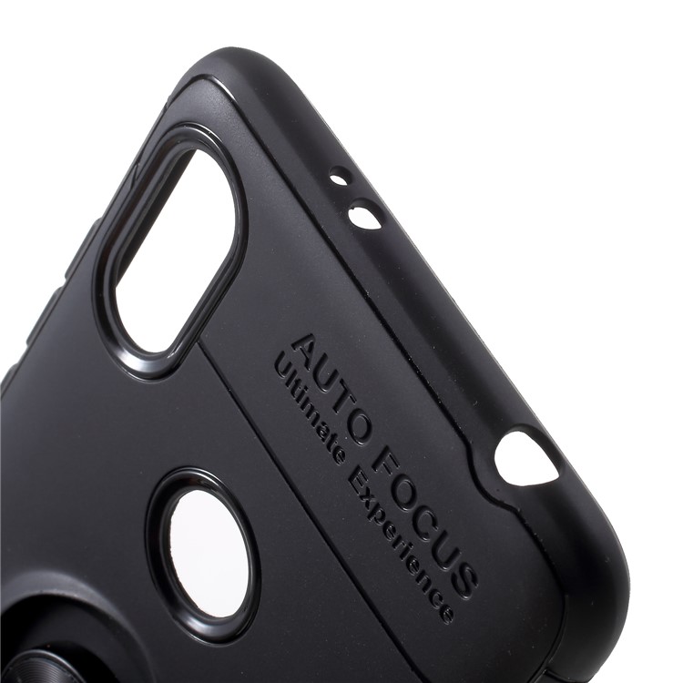 Finger Ring Kickstand TPU Phone Case for Xiaomi Redmi S2/ Y2 (Built-in Magnetic Metal Sheet) - Black-6