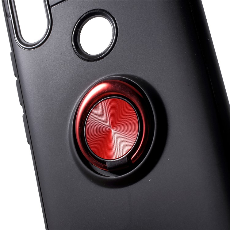 Finger Ring Kickstand TPU Phone Cover for Xiaomi Redmi S2/ Y2 (Built-in Magnetic Metal Sheet) - Black / Red-4