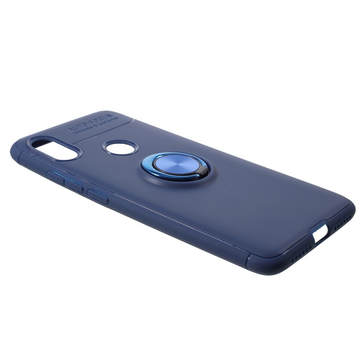 Finger Ring Kickstand TPU Cover Case for Xiaomi Redmi S2/ Y2 (Built-in Magnetic Metal Sheet) - Blue-2