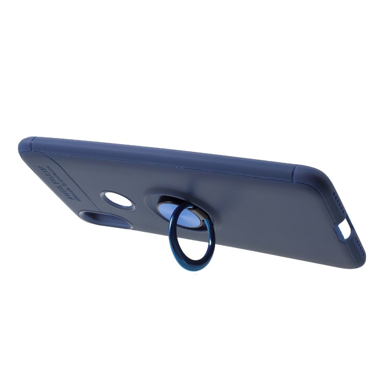 Finger Ring Kickstand TPU Cover Case for Xiaomi Redmi S2/ Y2 (Built-in Magnetic Metal Sheet) - Blue-3