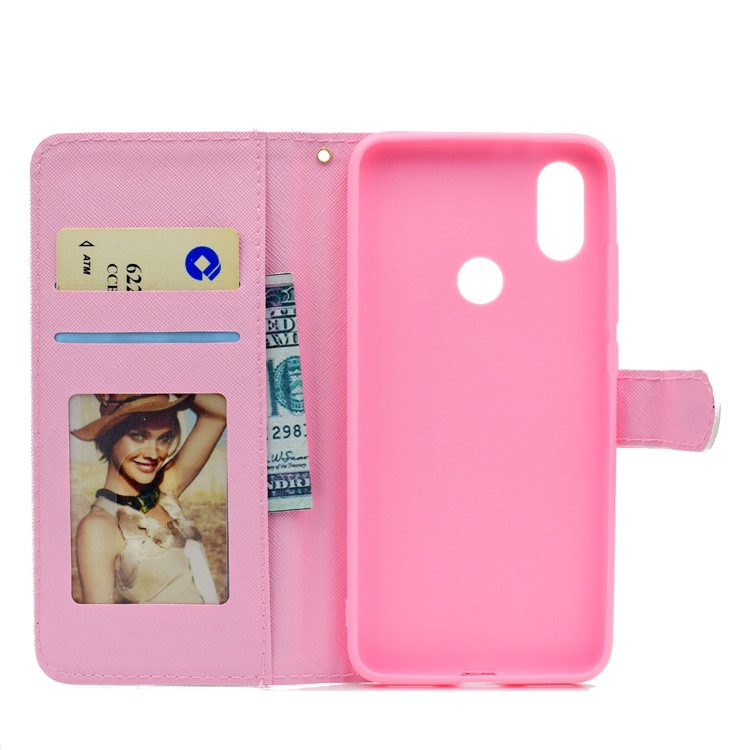 Patterned Wallet Stand Leather Cover for Xiaomi Mi A2 / Mi 6X - Books Shelf-7