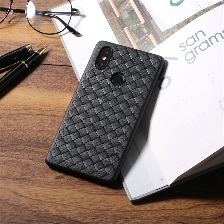 BENKS Woven Grid Pattern Flexible TPU Case for Xiaomi Mi 8 SE (5.88-inch) - Black-1