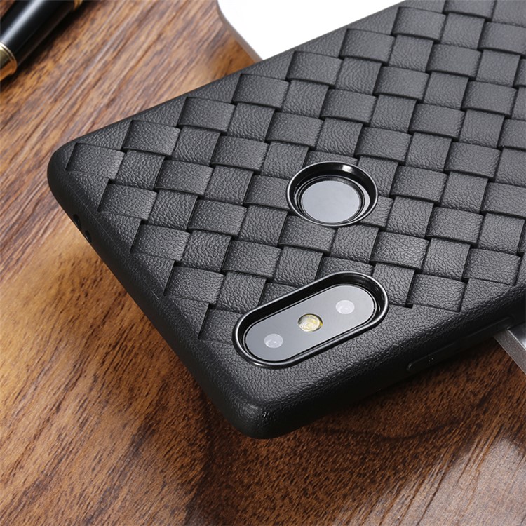 BENKS Woven Grid Pattern Flexible TPU Case for Xiaomi Mi 8 SE (5.88-inch) - Black-2