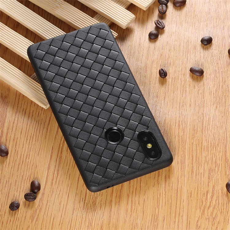 BENKS Woven Grid Pattern Flexible TPU Case for Xiaomi Mi 8 SE (5.88-inch) - Black-3
