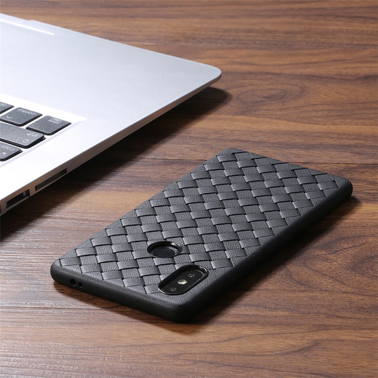 BENKS Woven Grid Pattern Flexible TPU Case for Xiaomi Mi 8 SE (5.88-inch) - Black-4