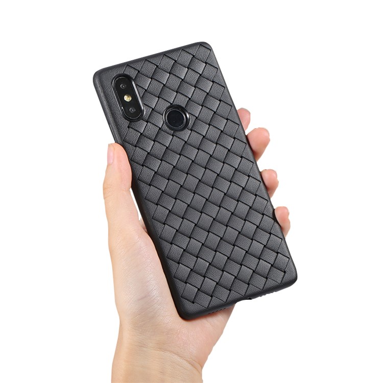 BENKS Woven Grid Pattern Flexible TPU Case for Xiaomi Mi 8 SE (5.88-inch) - Black-6