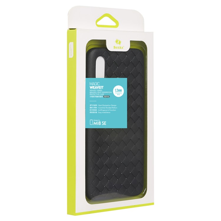 BENKS Woven Grid Pattern Flexible TPU Case for Xiaomi Mi 8 SE (5.88-inch) - Black-7