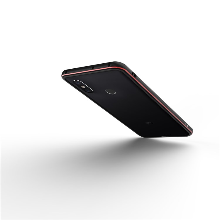For Xiaomi Mi 8 (6.21-inch) Screw Lock Aluminium Alloy Bumper Case - Black / Red-3