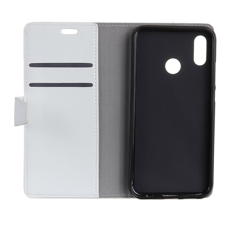 Crazy Horse Texture Wallet Stand Leather Mobile Cover for Xiaomi Mi A2 Lite / Redmi 6 Pro - White-4