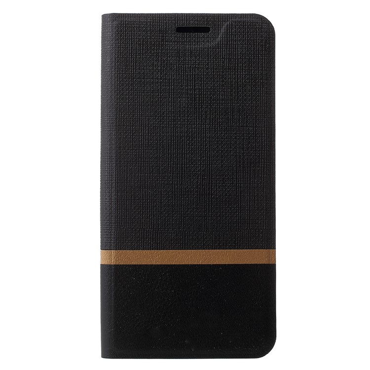Cross Pattern Leather Card Holder Phone Cover (Built-in Steel Sheet) for Xiaomi Redmi 6 - Black-1