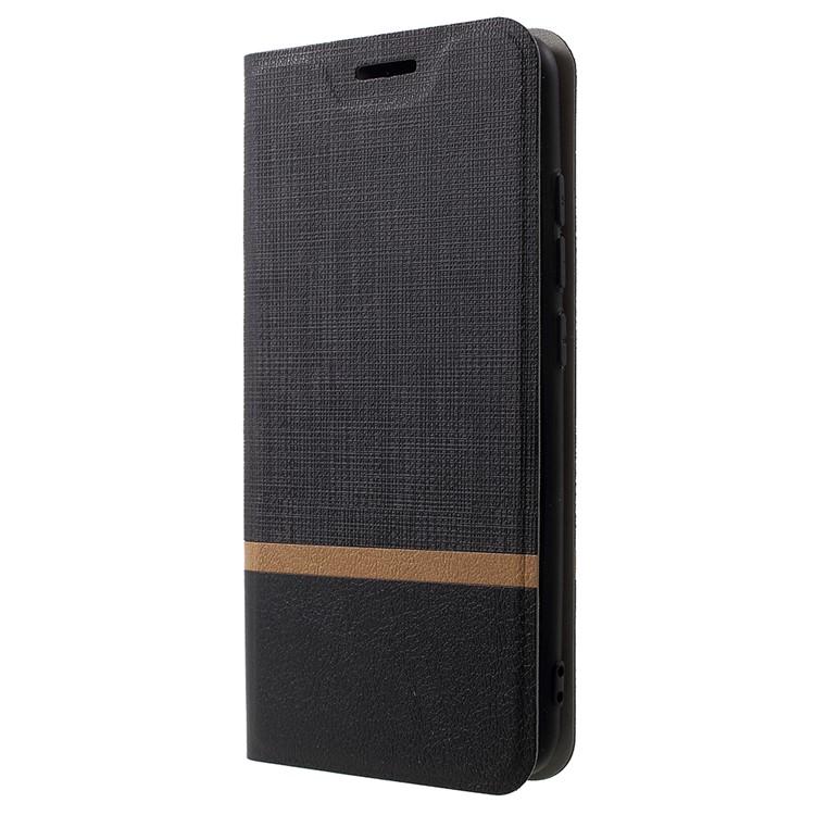 Cross Pattern Leather Card Holder Phone Cover (Built-in Steel Sheet) for Xiaomi Redmi 6 - Black-2