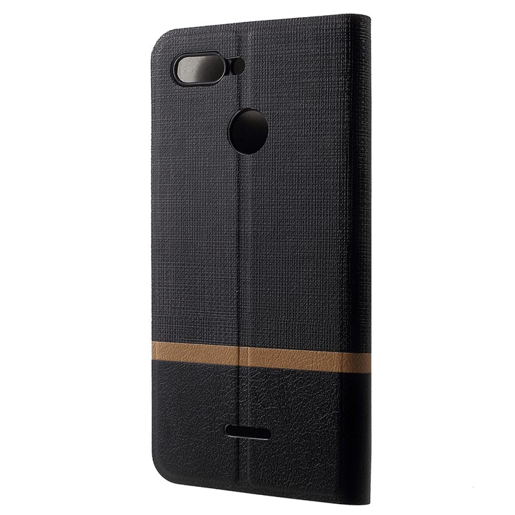 Cross Pattern Leather Card Holder Phone Cover (Built-in Steel Sheet) for Xiaomi Redmi 6 - Black-3