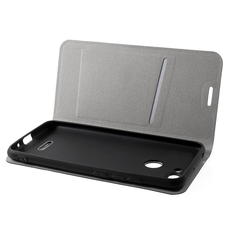 Cross Pattern Leather Card Holder Phone Cover (Built-in Steel Sheet) for Xiaomi Redmi 6 - Black-4
