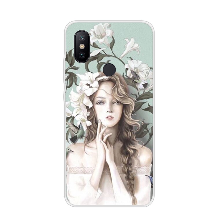 For Xiaomi Mi A2 / Mi 6X Pattern Printing TPU Case - Pretty Girl-1