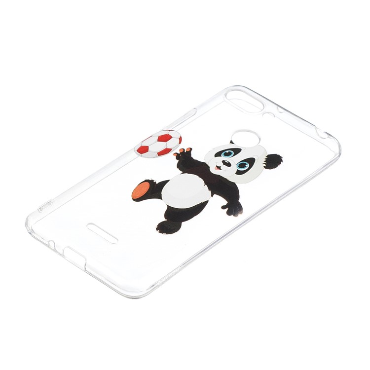 Guscio Di Rivestimento Del Telefono TPU Morbido Modello Per Xiaomi Redmi 6 (doppia Fotocamera: 12MP + 5MP) - Panda Che Gioca A Calcio-3