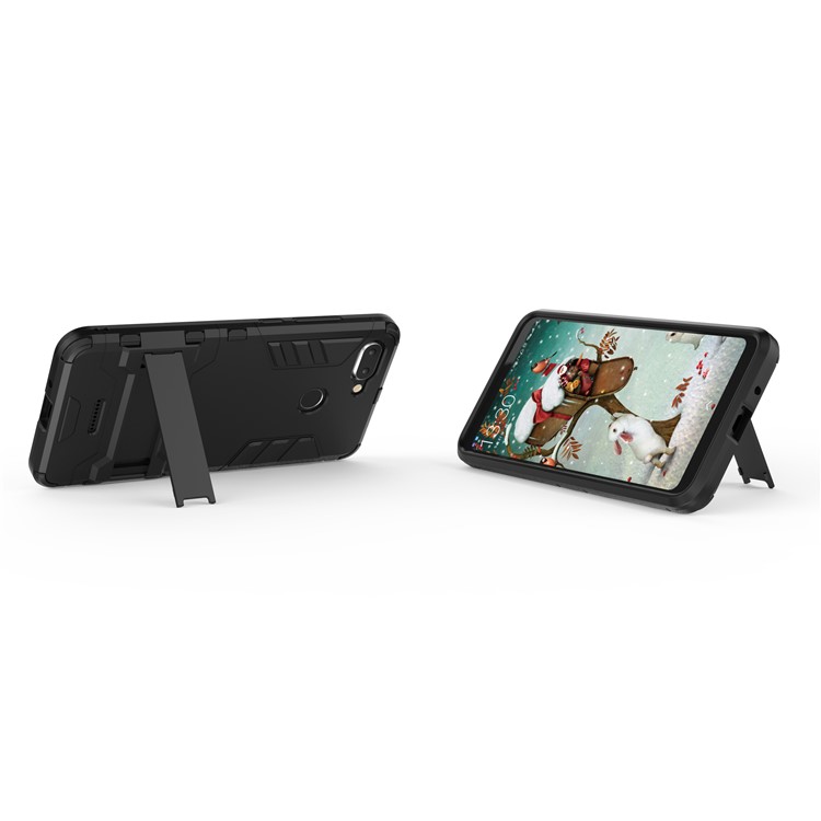 Custodia Ibrida In Plastica TPU Cool Guard Con Cavalletto Per Xiaomi Redmi 6 (doppia Fotocamera: 12MP + 5MP) - Nero-8