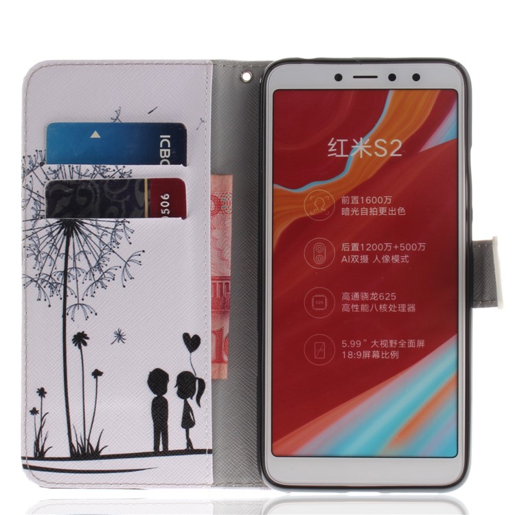 Pattern Printing Stand Wallet Leather Case Cover for Xiaomi Redmi S2 / Redmi Y2 - Dandelion Pattern-7